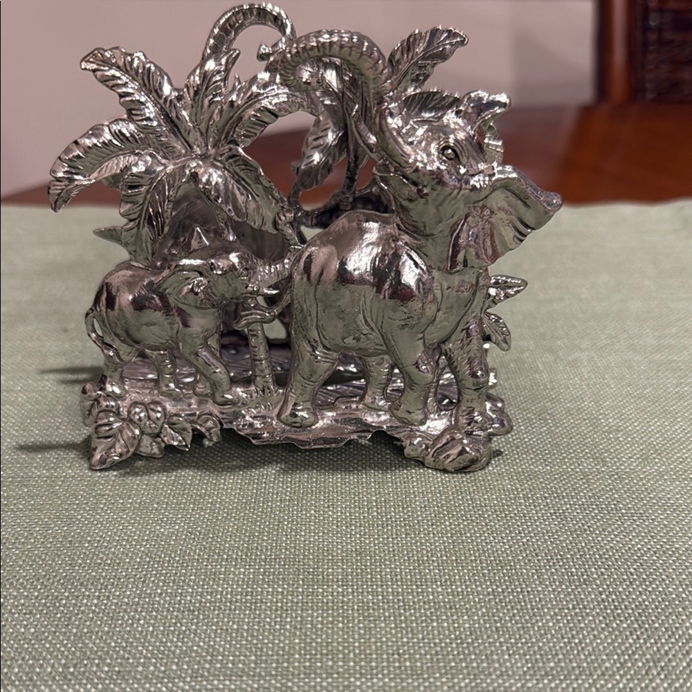 Silver Elephant Figurine